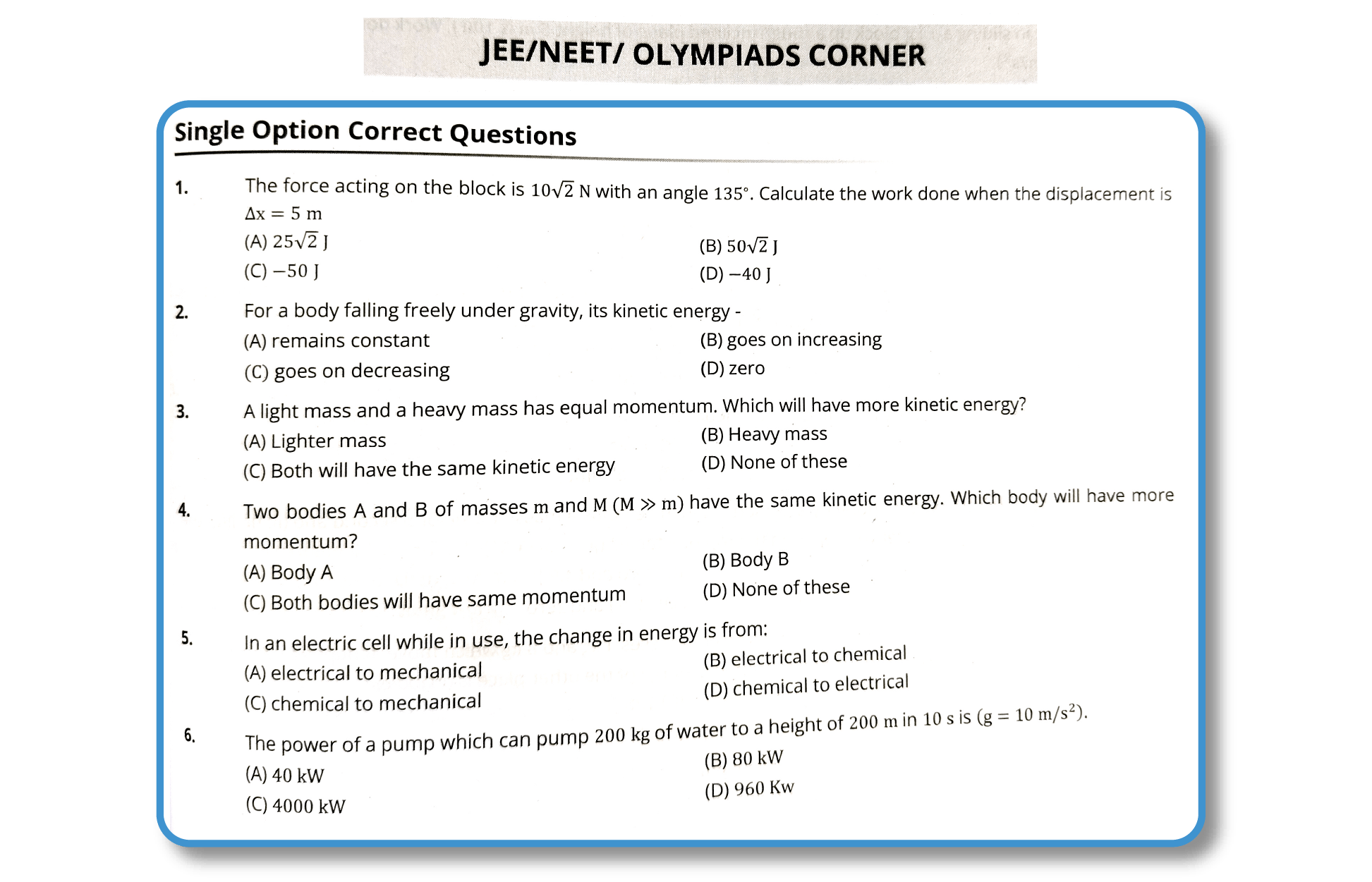 Competitive Exam Booster Topics